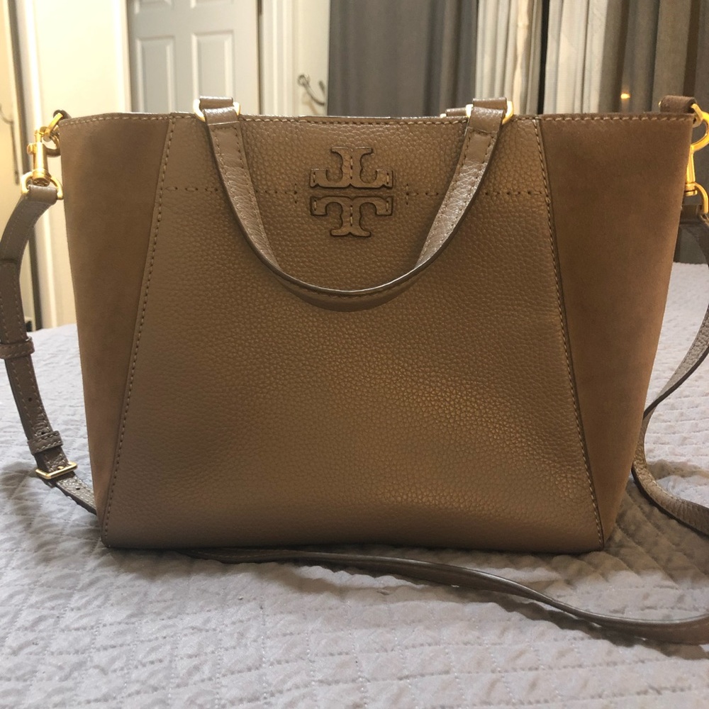 Tory Burch McGraw Mixed-Materials Small Carryall